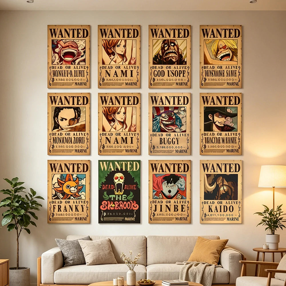 Vintage One Piece Wanted Posters