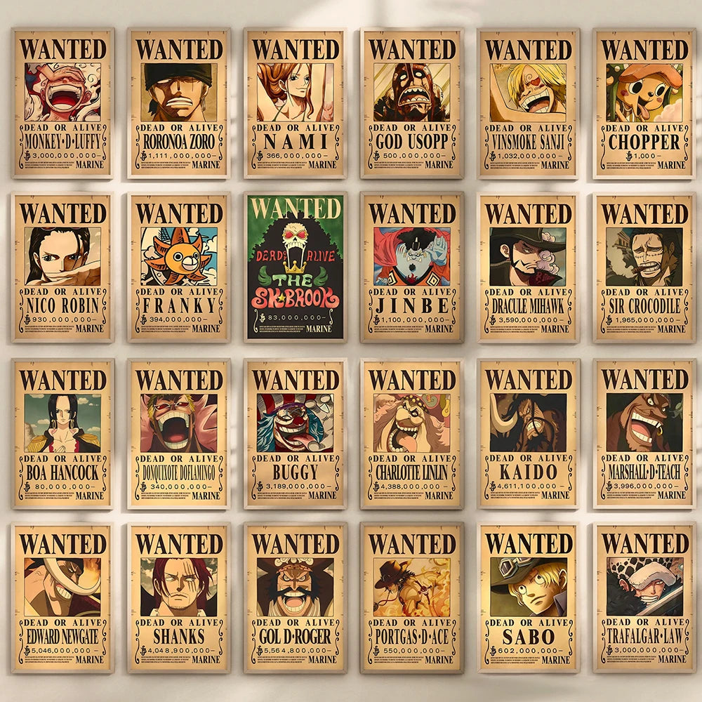 Vintage One Piece Wanted Posters